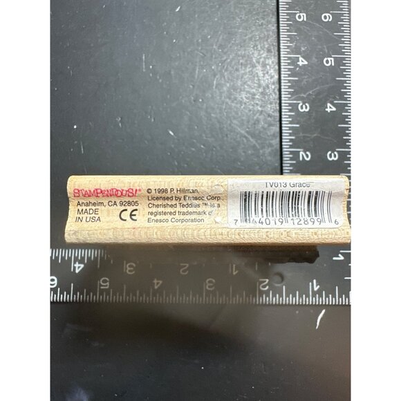 Stampendous Rubber Stamp Glory To the Newborn King Grace Teddy Bear P. Hillman - Picture 3 of 4